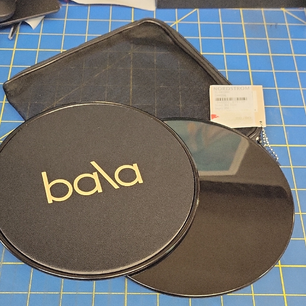 Bala Black Fitness Sliders NWT